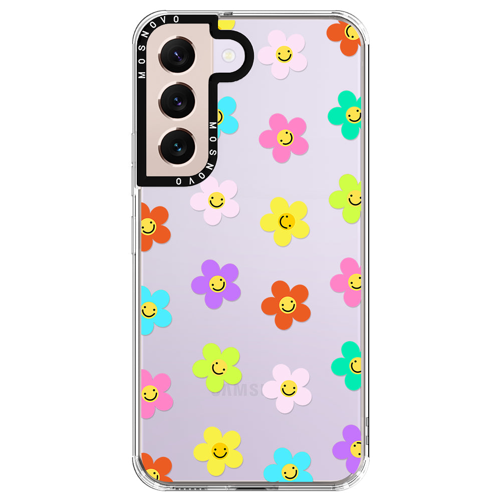 Smile Floral Phone Case - Samsung Galaxy S22 Case