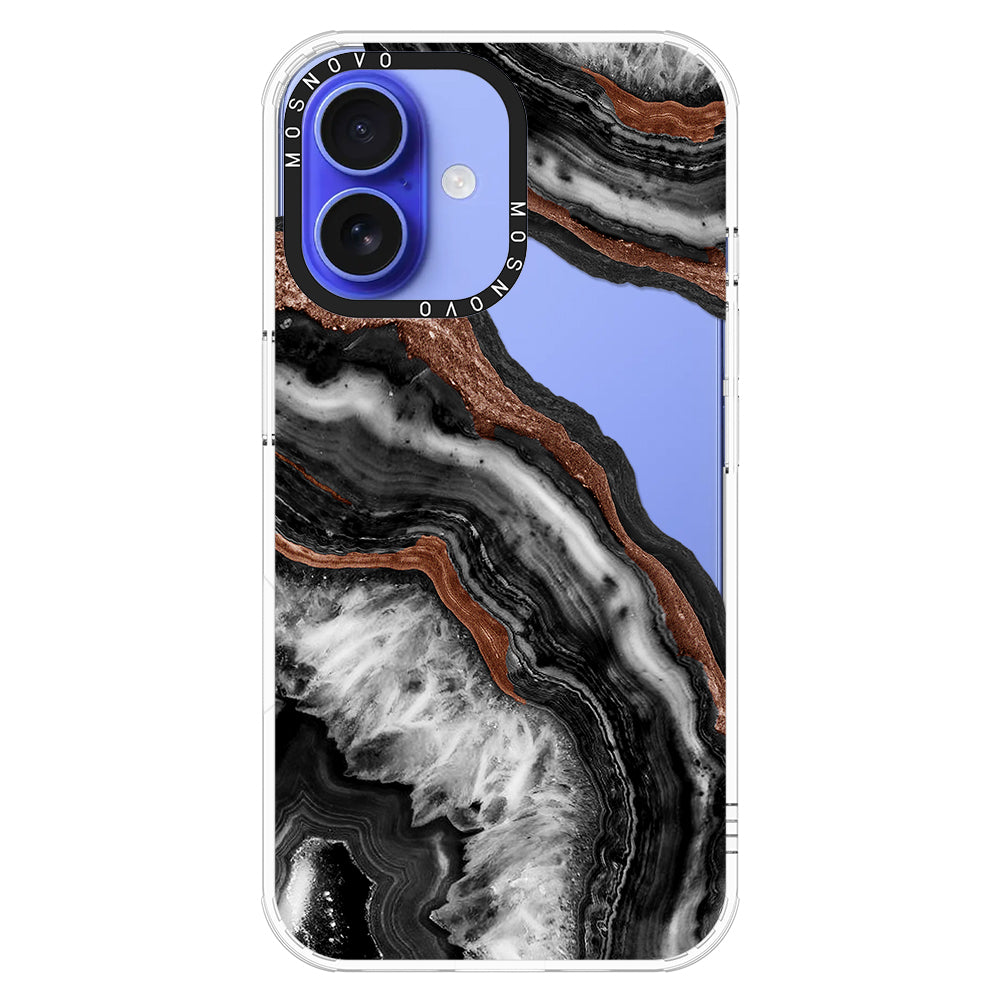 Black Agate Phone Case - iPhone 16 Plus Case - MOSNOVO