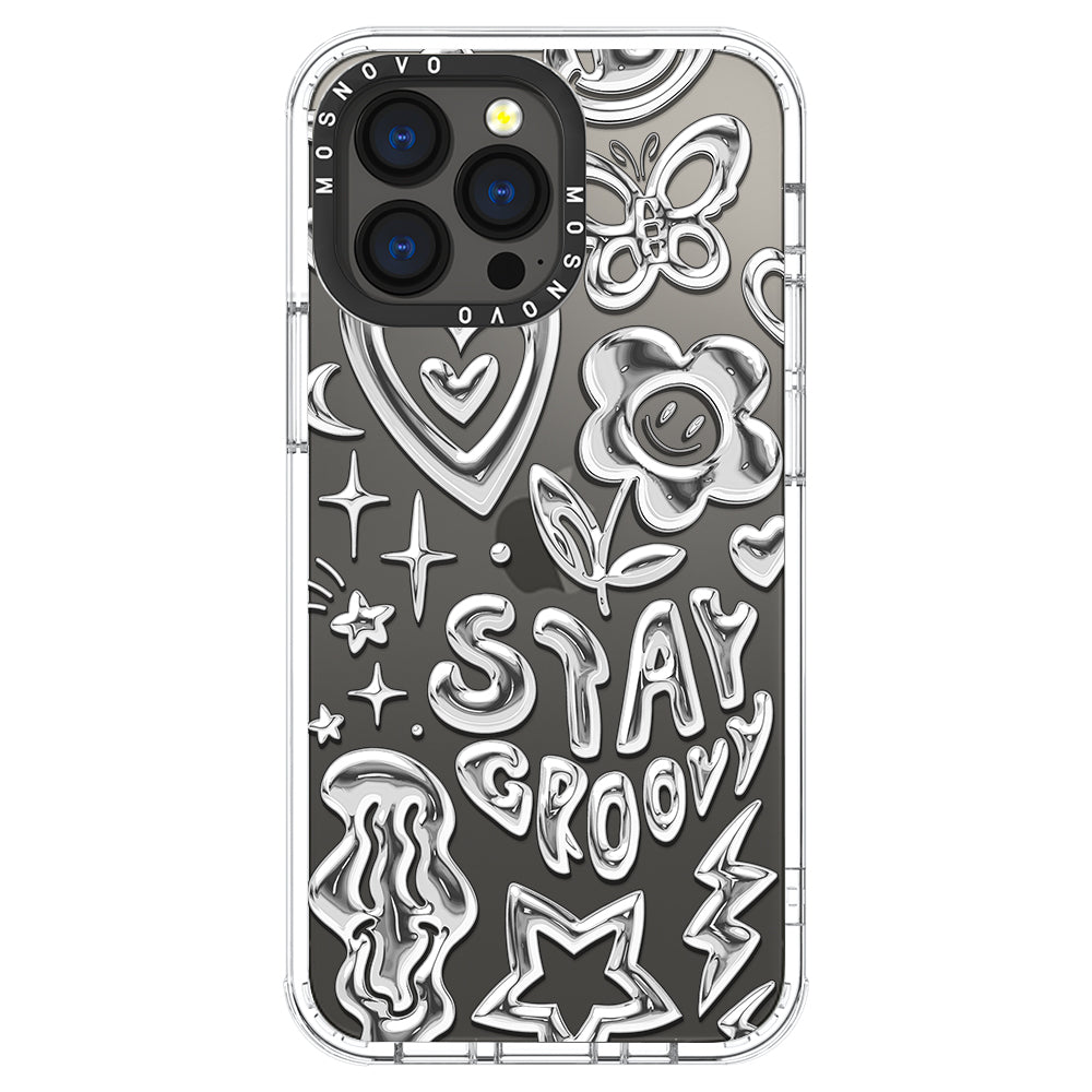 Silver Chrome Art (Flat Print) Phone Case - iPhone 13 Pro Case