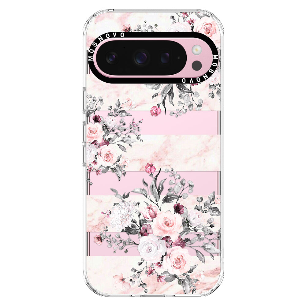 Pink Flower Marble Phone Case - Google Pixel 9 Pro XL Case