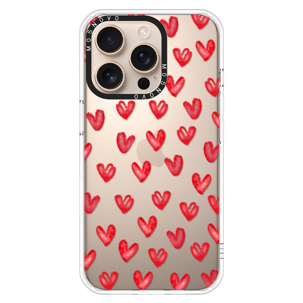 Cute Little Hearts Phone Case - iPhone 16 Pro Case - MOSNOVO