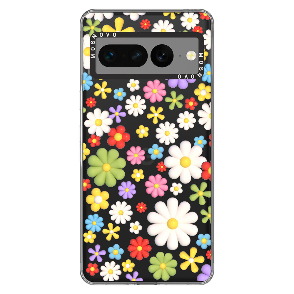 3D Flowers Phone Case - Google Pixel 7 Pro Case