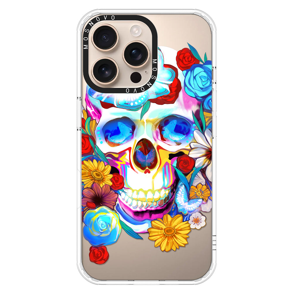 Neon Skull Phone Case - iPhone 16 Pro Max Case - MOSNOVO