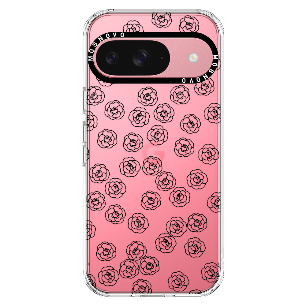 Linear Camelia Flower Phone Case - Google Pixel 9 Case