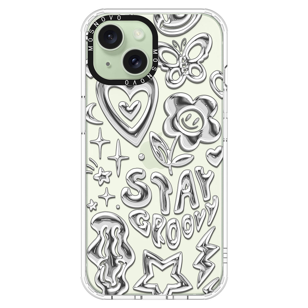 Silver Chrome Art (Flat Print) Phone Case - iPhone 15 Case