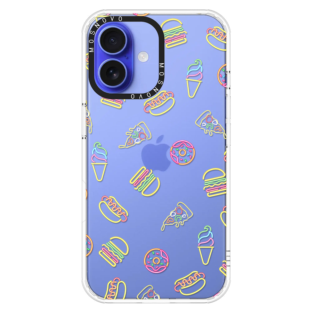 Neon Burgers Phone Case - iPhone 16 Case - MOSNOVO