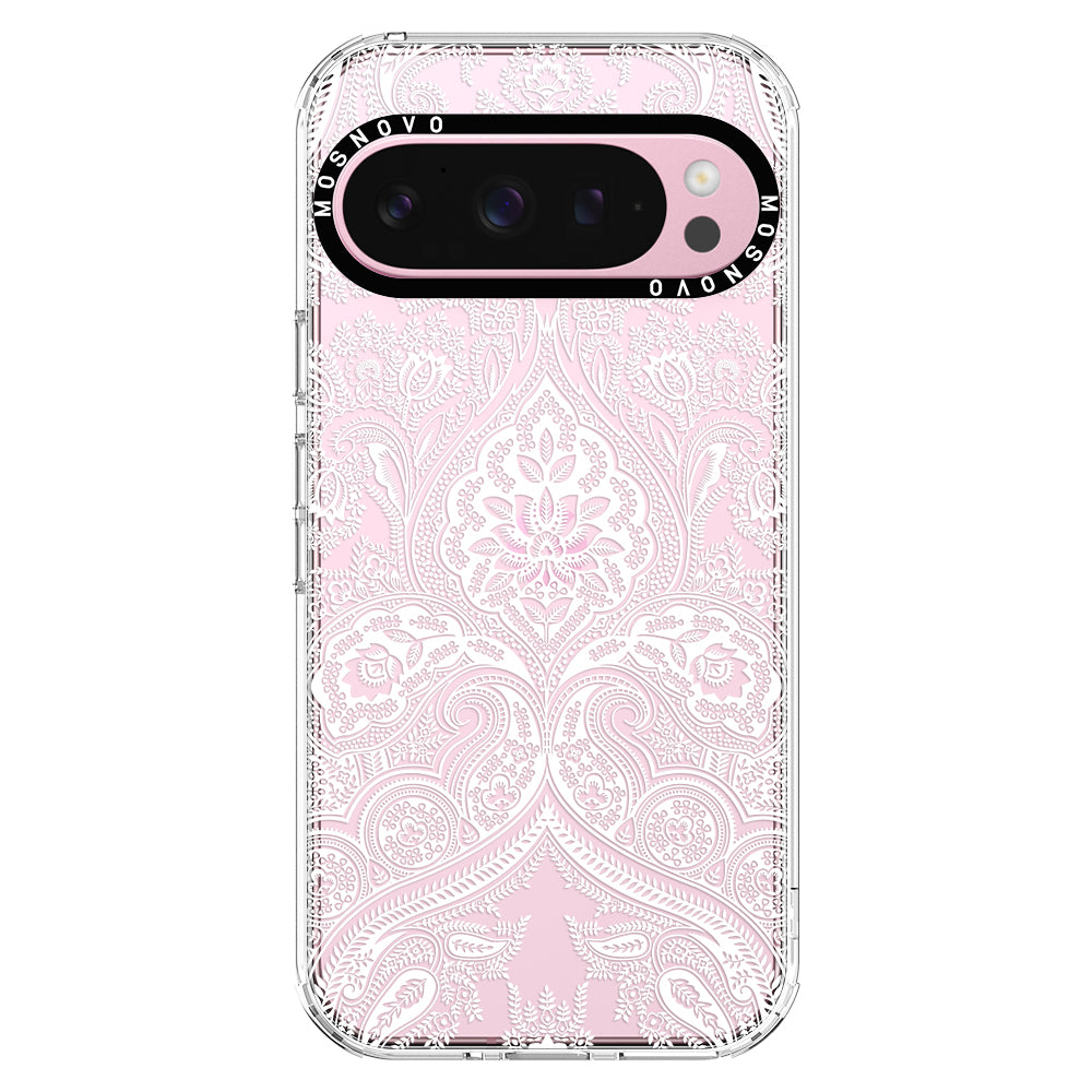 White Damask Phone Case - Google Pixel 9 Pro Case