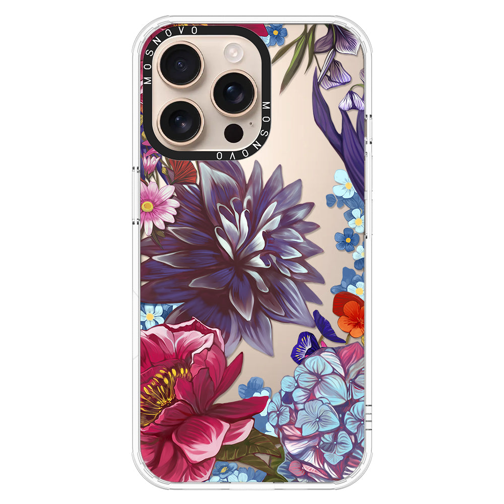 Blue Lilacs Phone Case - iPhone 16 Pro Max Case - MOSNOVO