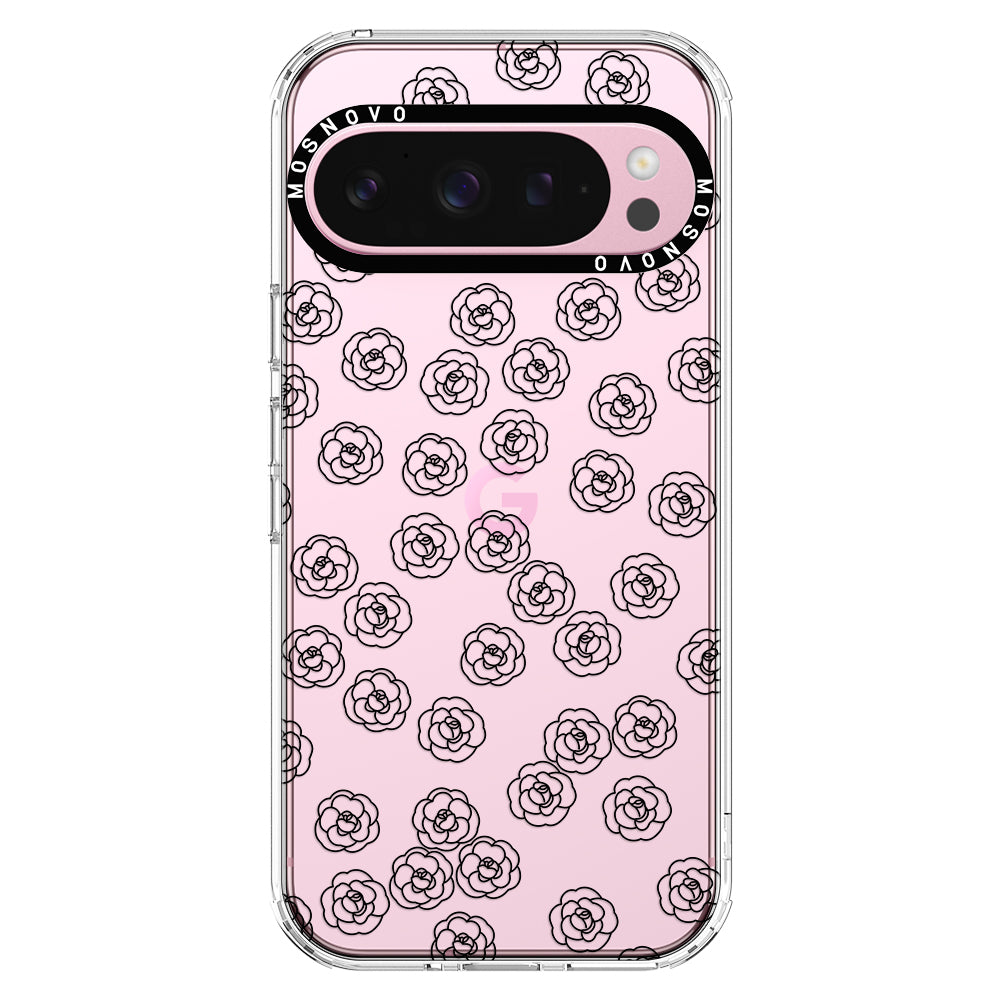 Linear Camelia Flower Phone Case - Google Pixel 9 Pro XL Case