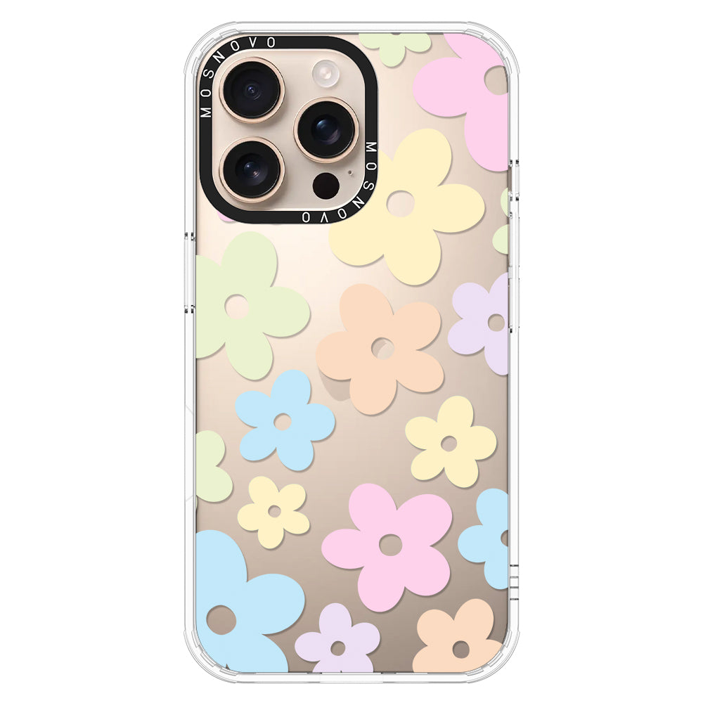 Pastel Flower Phone Case - iPhone 16 Pro Max Case - MOSNOVO