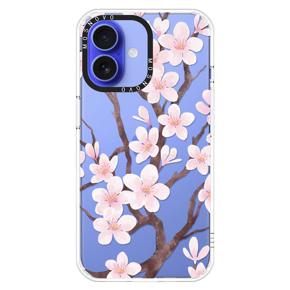 Cherry Blossom Flower Phone Case - iPhone 16 Plus Case - MOSNOVO