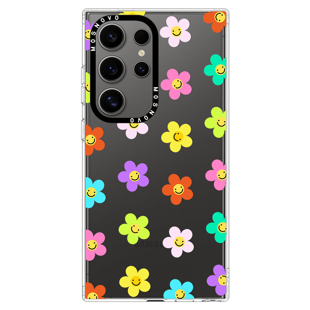 Smile Floral Phone Case - Samsung Galaxy S24 Ultra Case