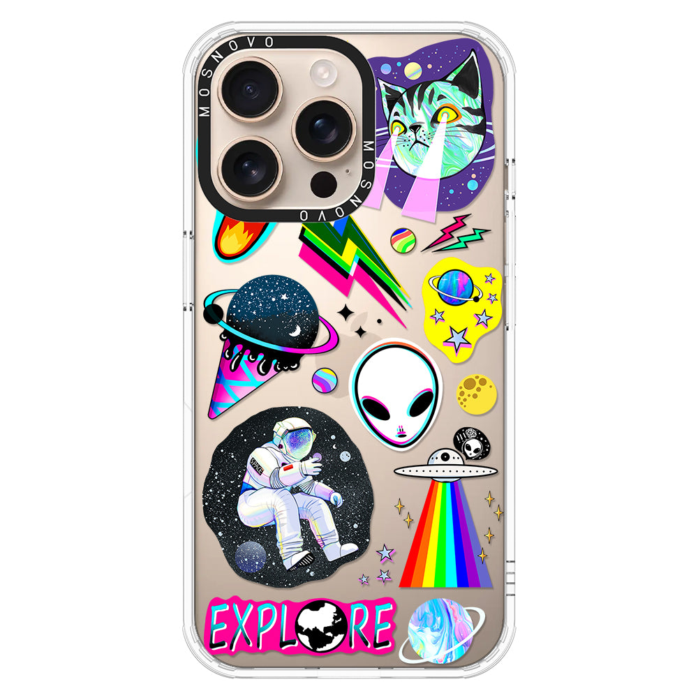 Sci-Fi Stickers Phone Case - iPhone 16 Pro Max Case - MOSNOVO