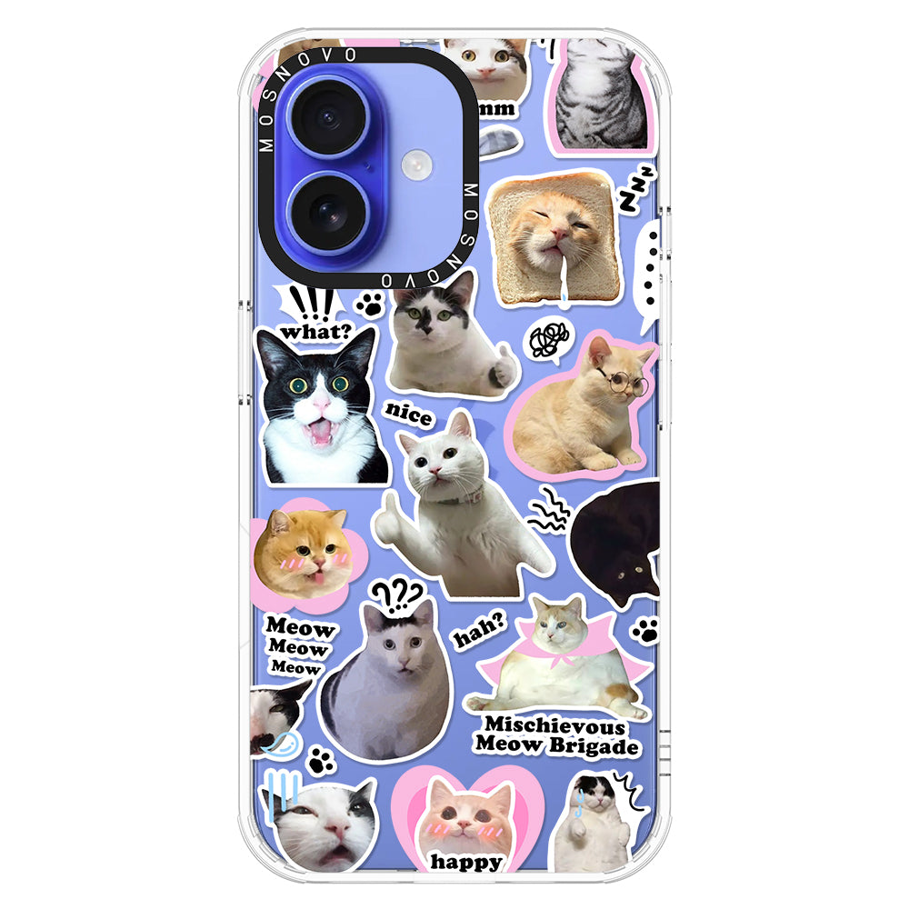 The Cat Brigade Phone Case - iPhone 16 Plus Case Clear