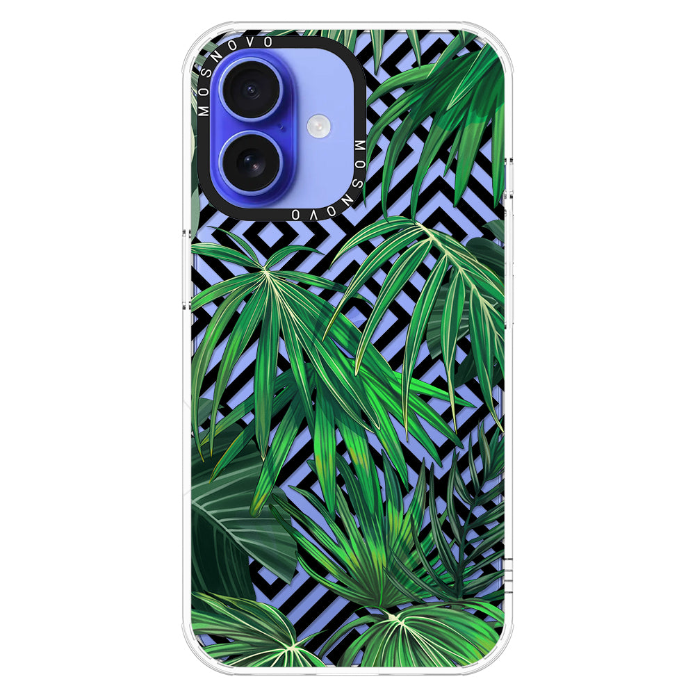 Areca Palm Pattern Phone Case - iPhone 16 Plus Case - MOSNOVO