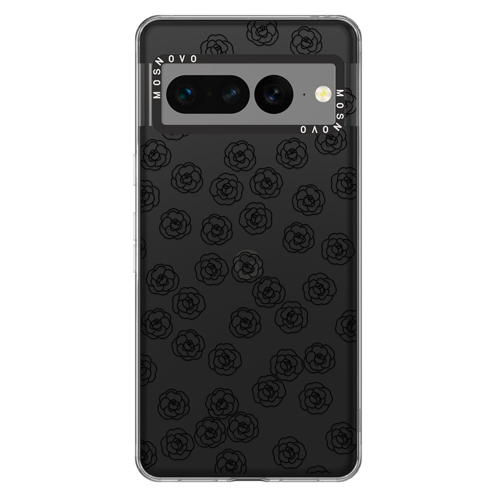 Linear Camelia Flower Phone Case - Google Pixel 7 Pro Case