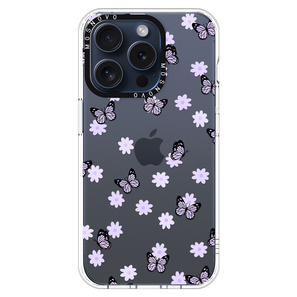 Lilac Butterfly Phone Case - iPhone 15 Pro Case