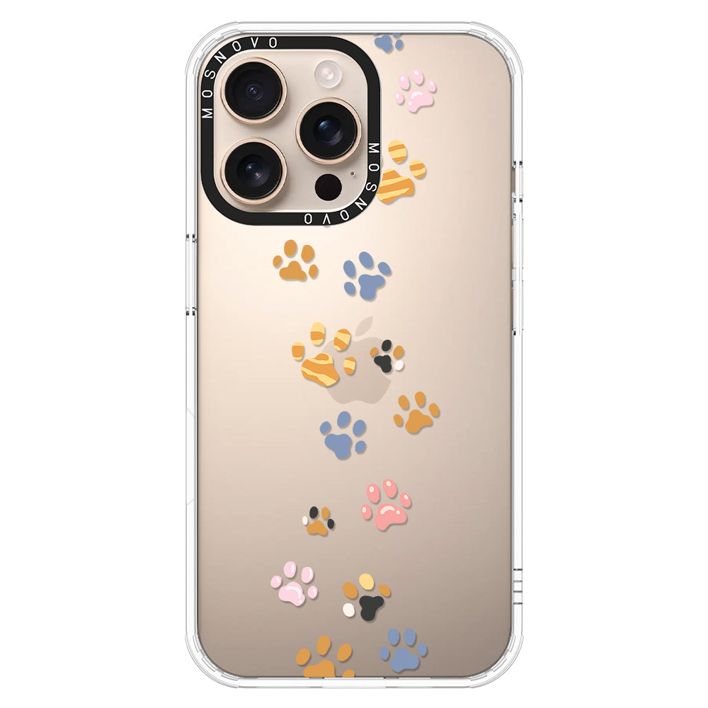 Colorful Paw Phone Case - iPhone 16 Pro Max Case - MOSNOVO