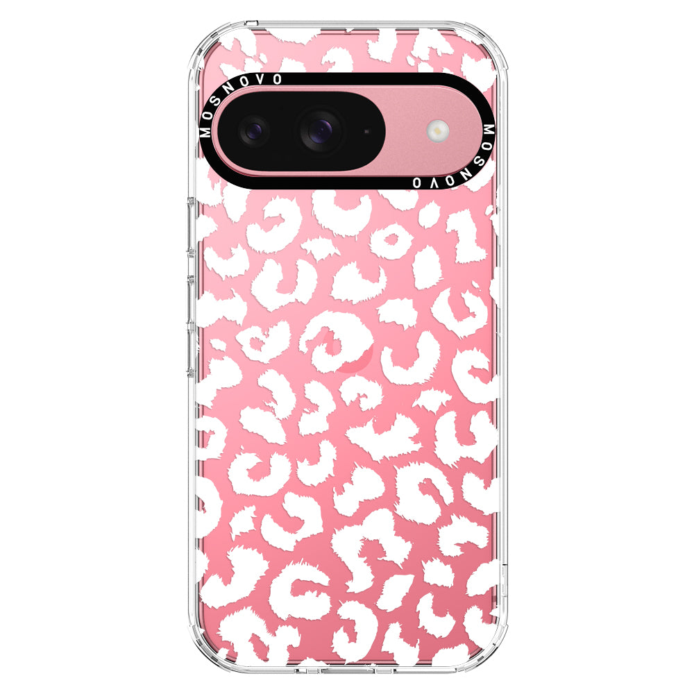 White Leopard Print Phone Case - Google Pixel 9 Case