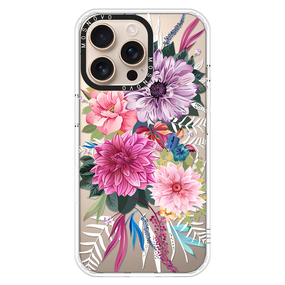 Dahlia Bloom Phone Case - iPhone 16 Pro Max Case - MOSNOVO