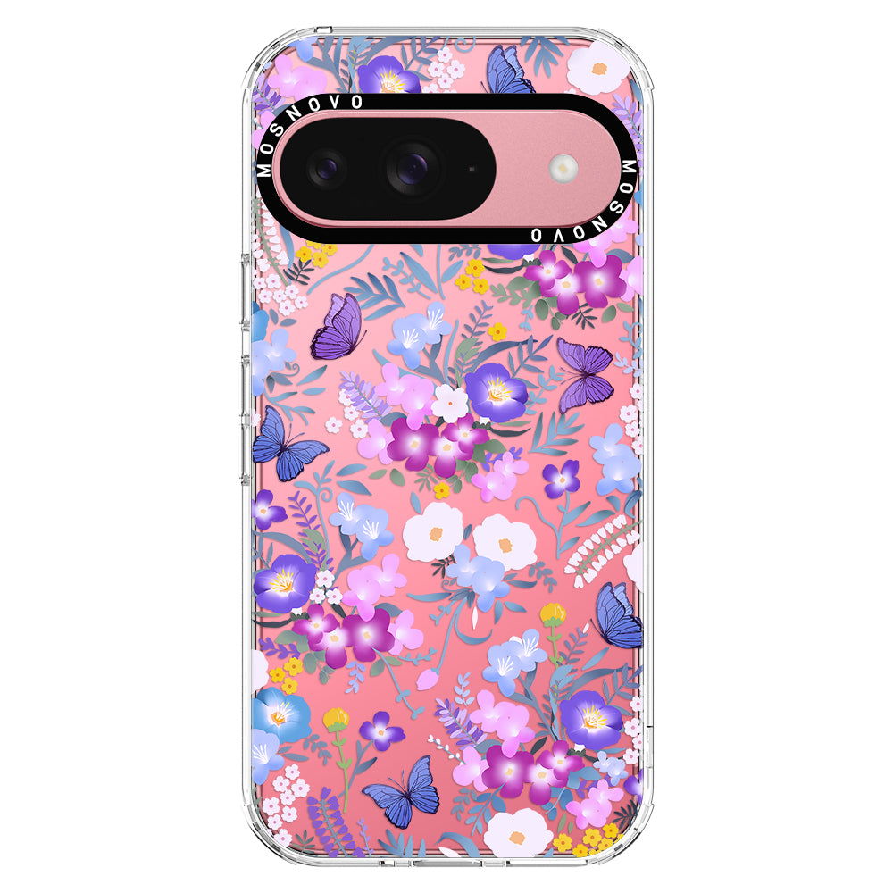 Purple Peri Nemophila Flower Phone Case - Google Pixel 9 Case