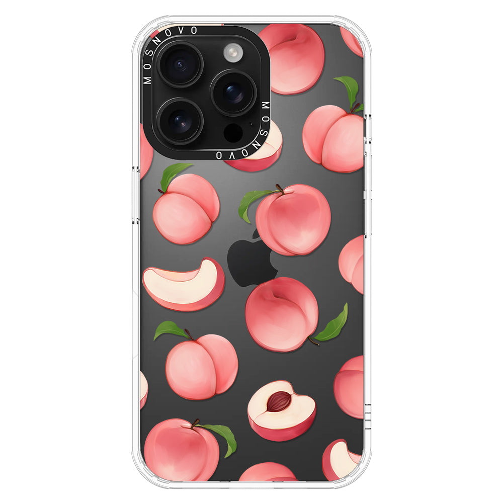 Cute Peach Phone Case - iPhone 16 Pro Max Case - MOSNOVO