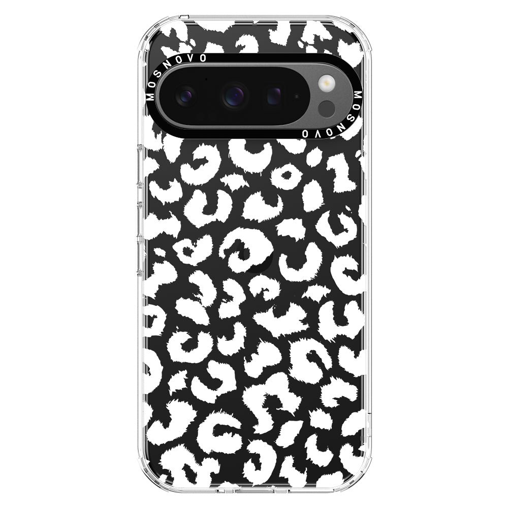 White Leopard Print Phone Case - Google Pixel 9 Pro XL Case