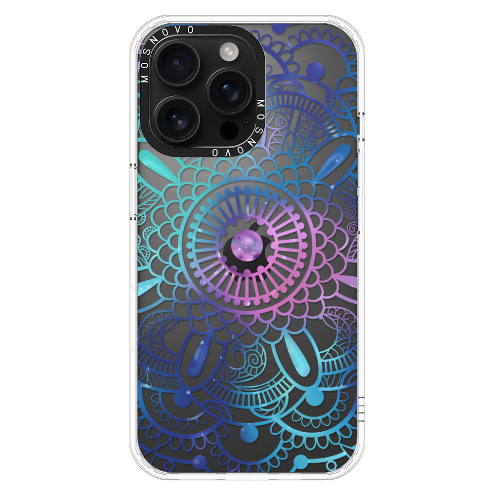 Violet Blue Mandala Phone Case - iPhone 16 Pro Max Case - MOSNOVO