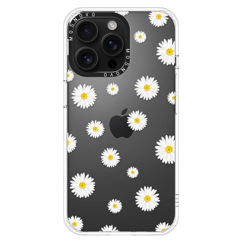 White Daisy Phone Case - iPhone 16 Pro Max Case - MOSNOVO