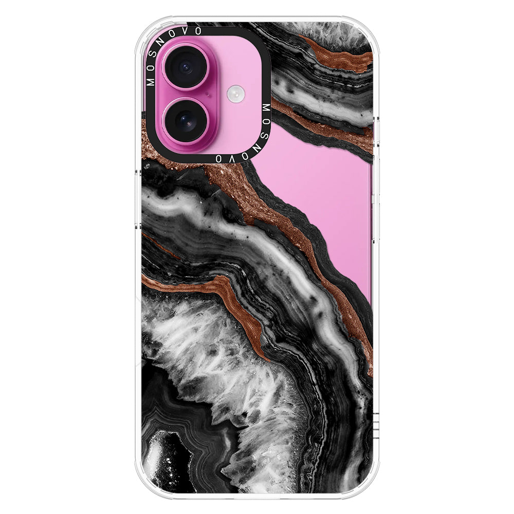 Black Agate Phone Case - iPhone 16 Case - MOSNOVO