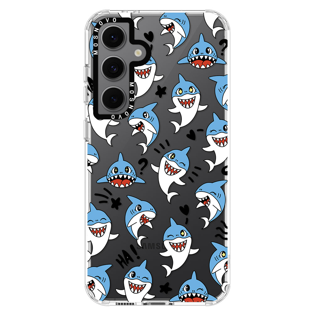 Cute Sharks Phone Case - Samsung Galaxy S24 FE Case