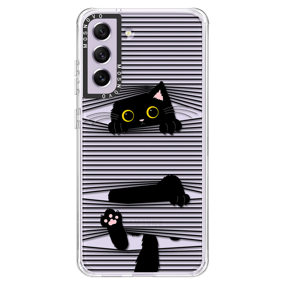 Hidden Black Cat Phone Case - Samsung Galaxy S21 FE Case