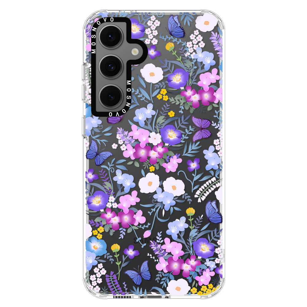 Purple Peri Nemophila Flower Phone Case - Samsung Galaxy S24 FE Case - MOSNOVO