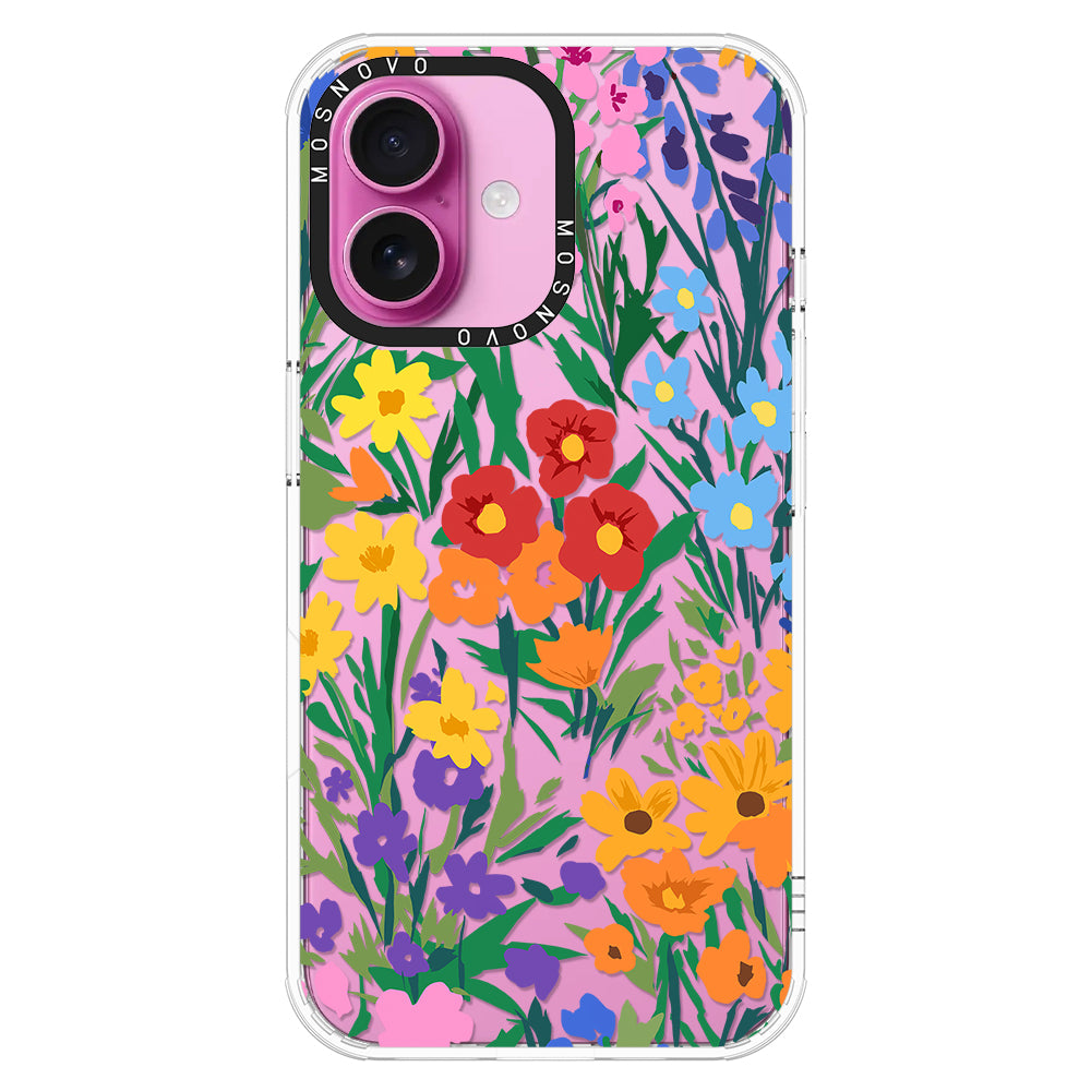 Spring Botanical Flower Floral Phone Case - iPhone 16 Plus Case - MOSNOVO