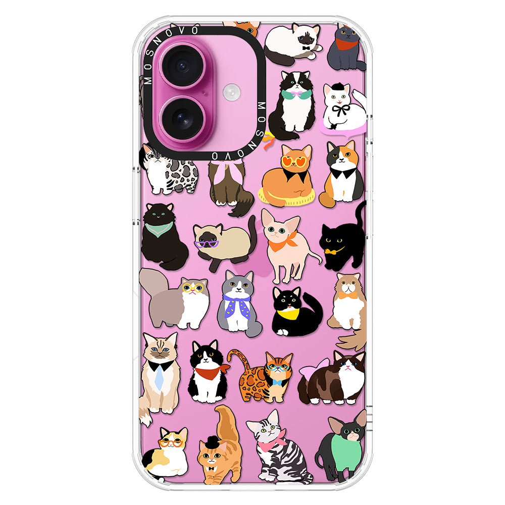 Cute Cat Phone Case - iPhone 16 Case - MOSNOVO