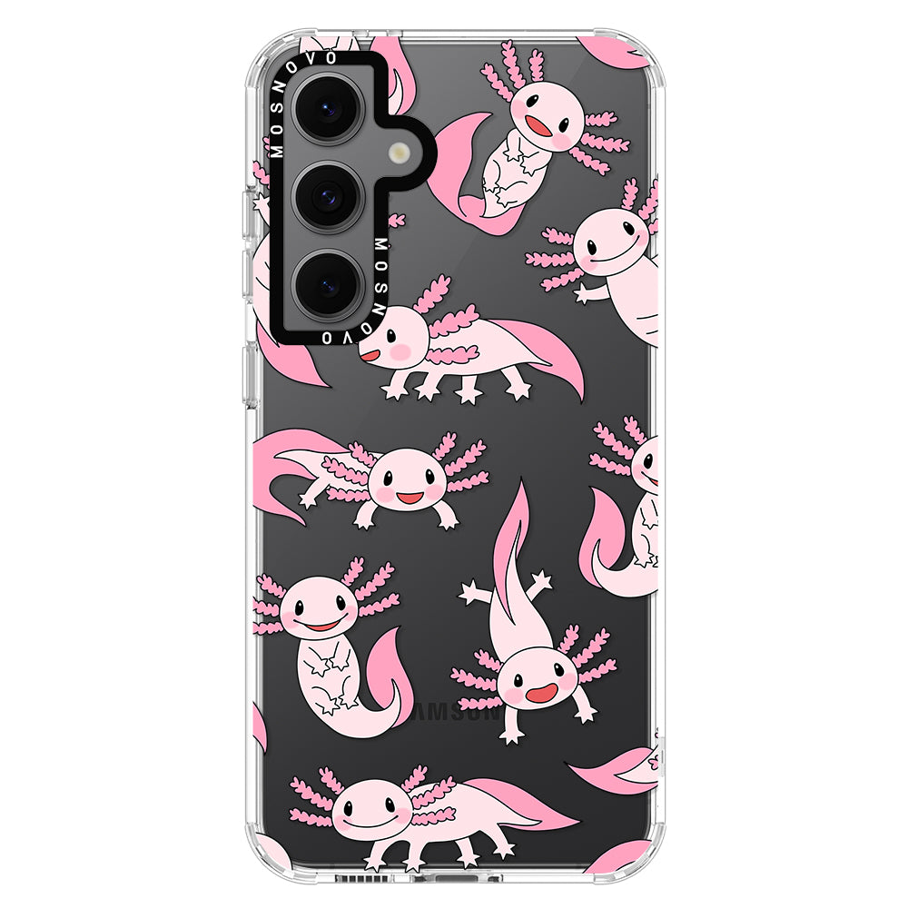 Pink Axolotl Phone Case - Samsung Galaxy S24 FE Case - MOSNOVO