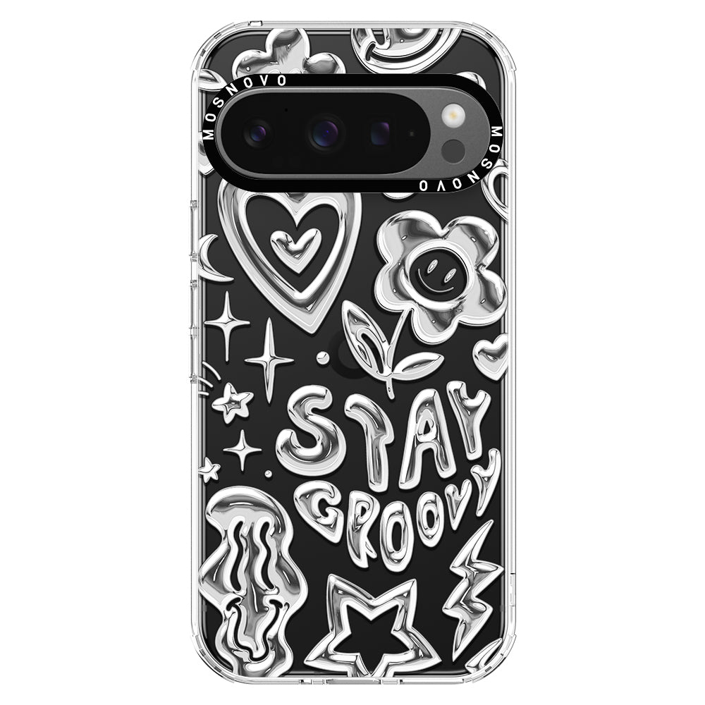 Silver Chrome Art (Flat Print) Phone Case - Google Pixel 9 Pro Case