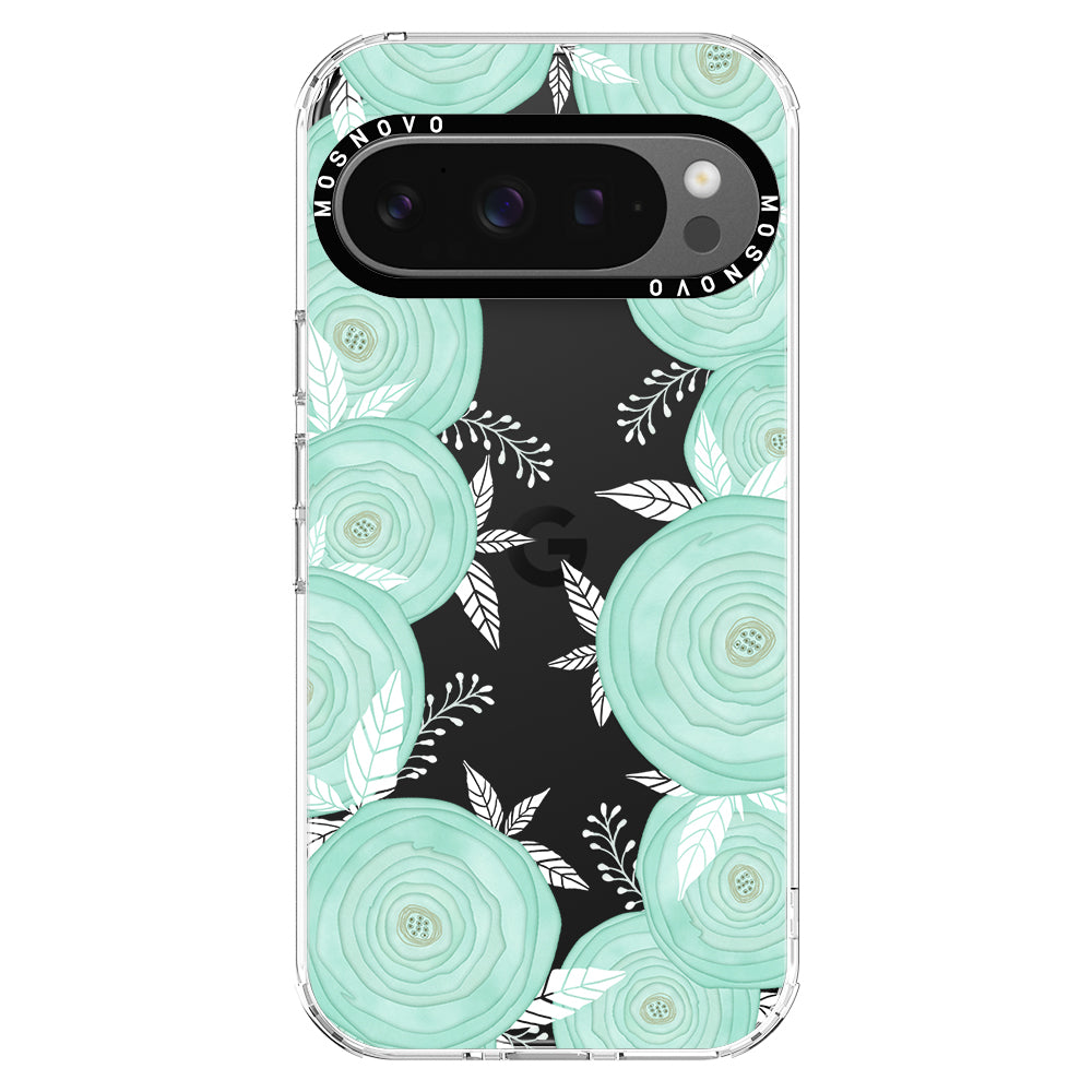 Mint Flower Phone Case - Google Pixel 9 Pro Case