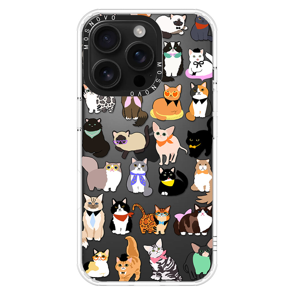 Cute Cat Phone Case - iPhone 16 Pro Case - MOSNOVO