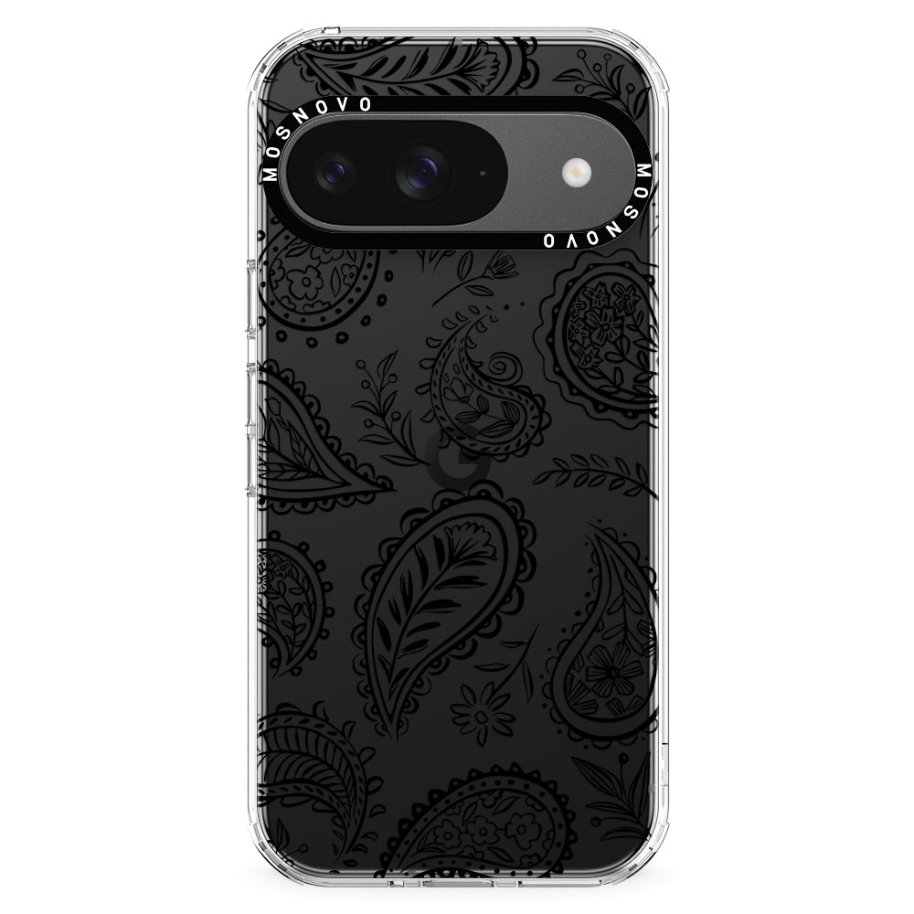 Black Paisley Phone Case - Google Pixel 9 Case