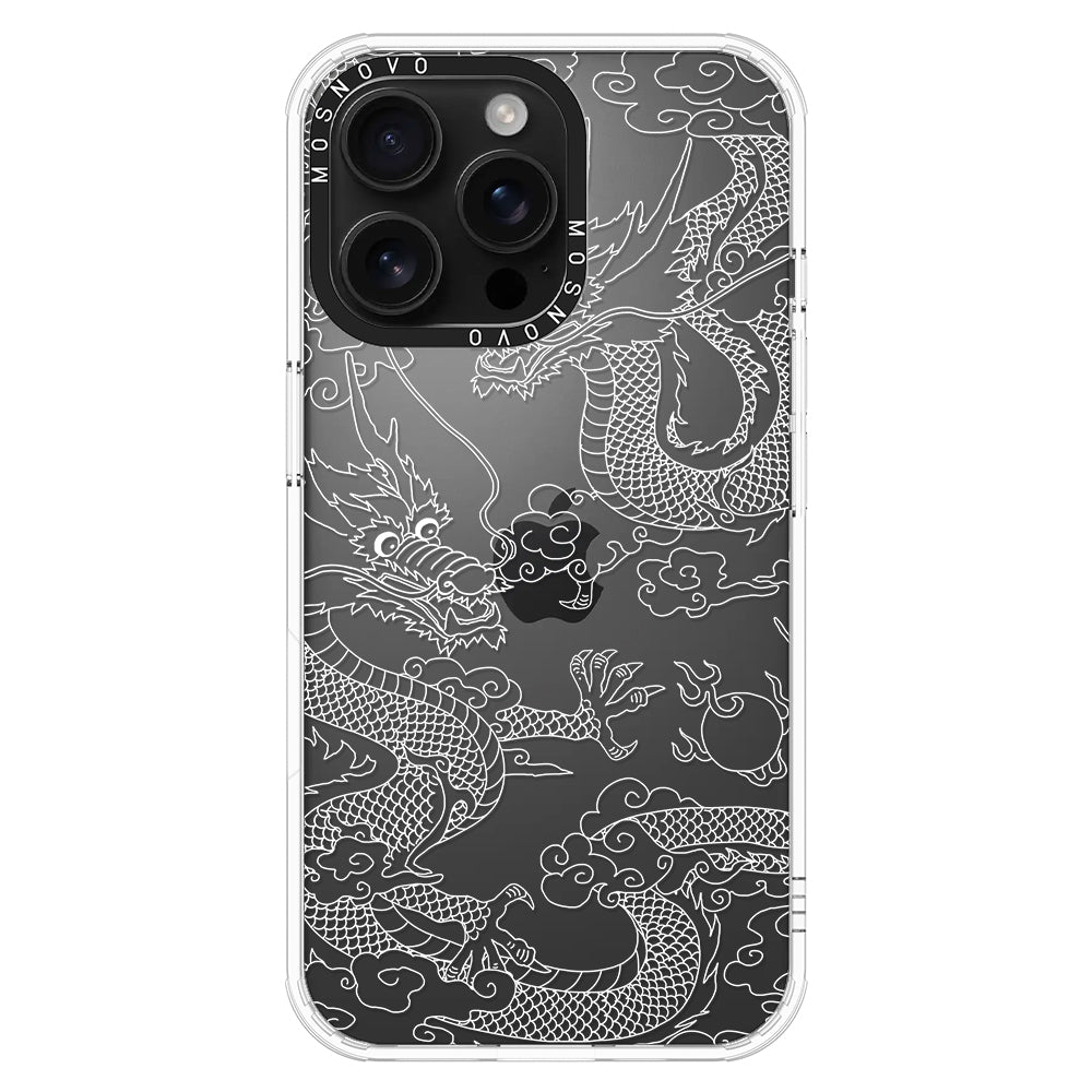 White Dragon Phone Case - iPhone 16 Pro Max Case - MOSNOVO