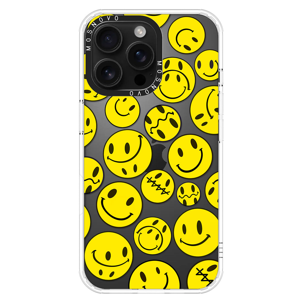 Smiley Face Phone Case - iPhone 16 Pro Max Case - MOSNOVO