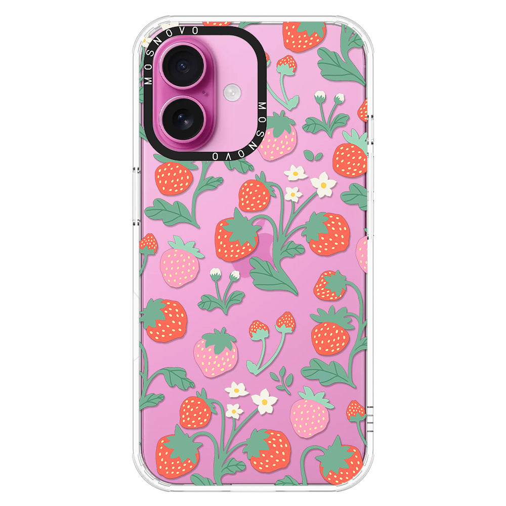 Cute Strawberry Phone Case - iPhone 16 Case - MOSNOVO