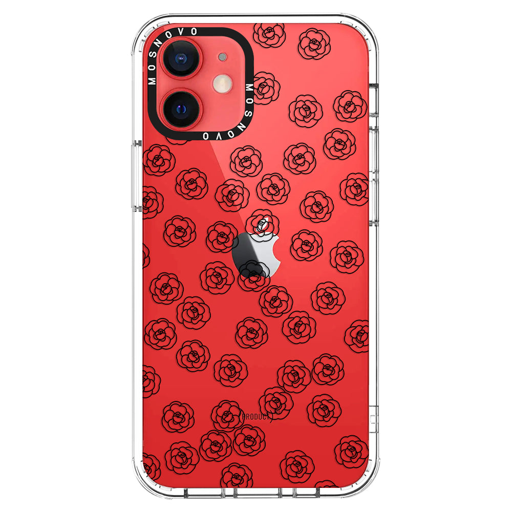 Linear Camelia Flower Phone Case - iPhone 12 Pro Case