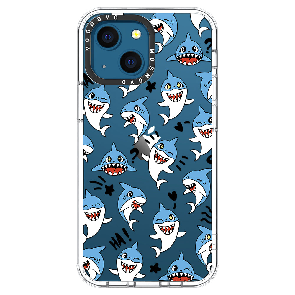 Cute Sharks Phone Case - iPhone 13 Mini Case