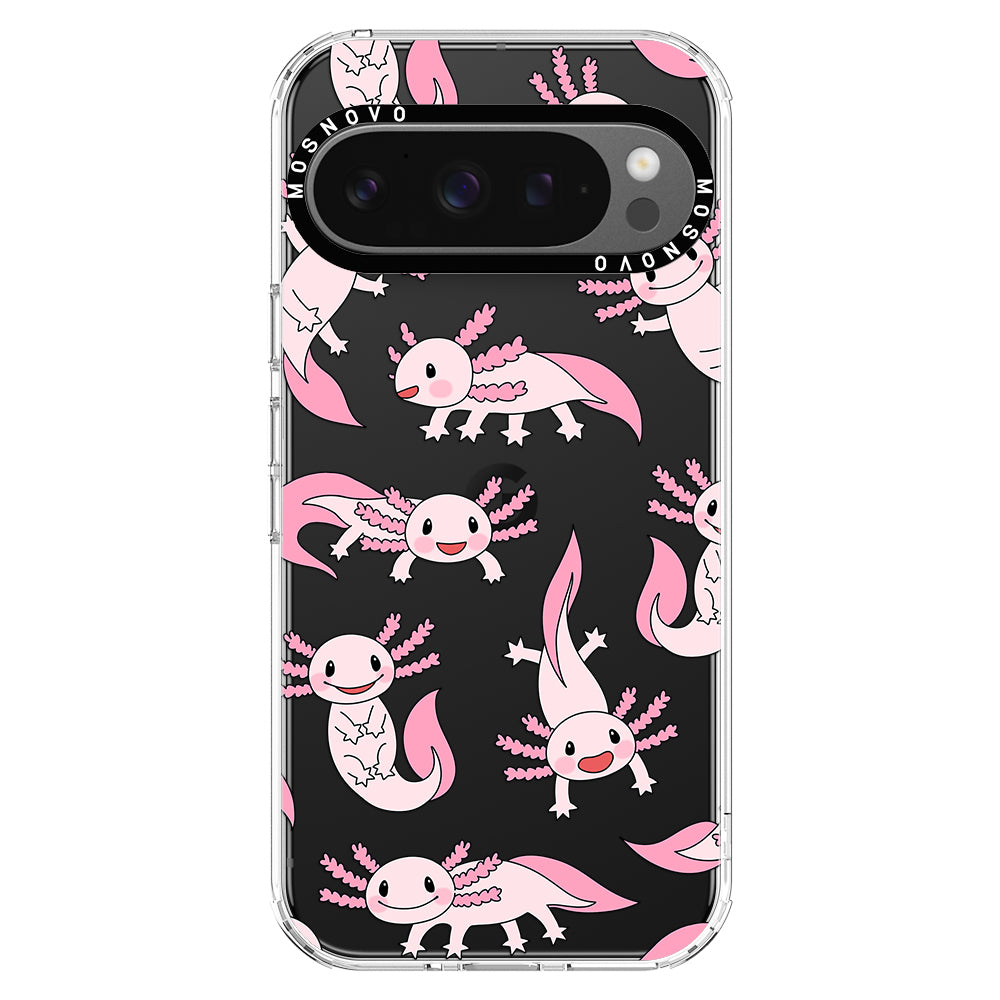 Pink Axolotl Phone Case - Google Pixel 9 Pro Case