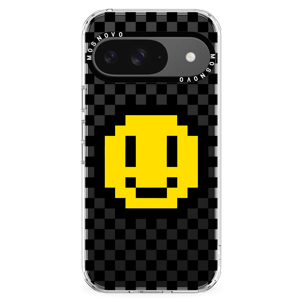 Smile Checkered Phone Case - Google Pixel 9 Case