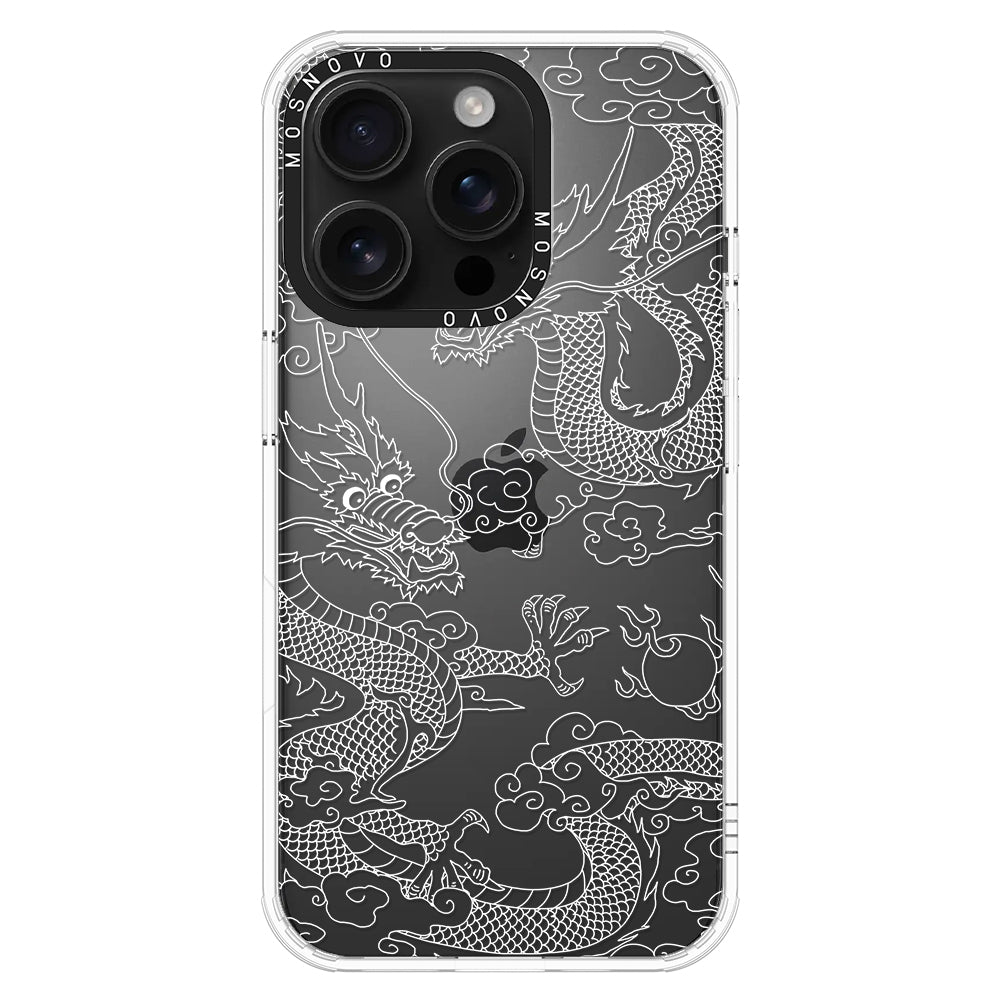 White Dragon Phone Case - iPhone 16 Pro Case - MOSNOVO