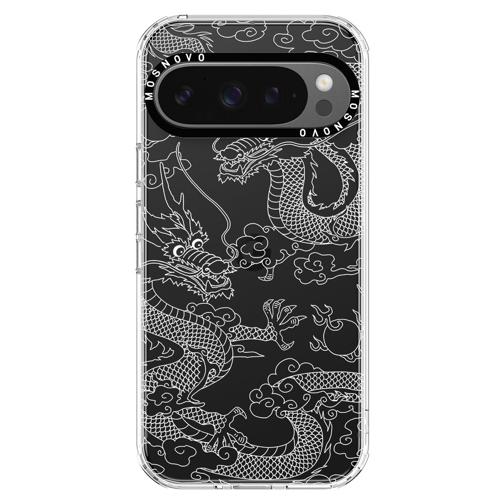 White Dragon Phone Case - Google Pixel 9 Pro Case