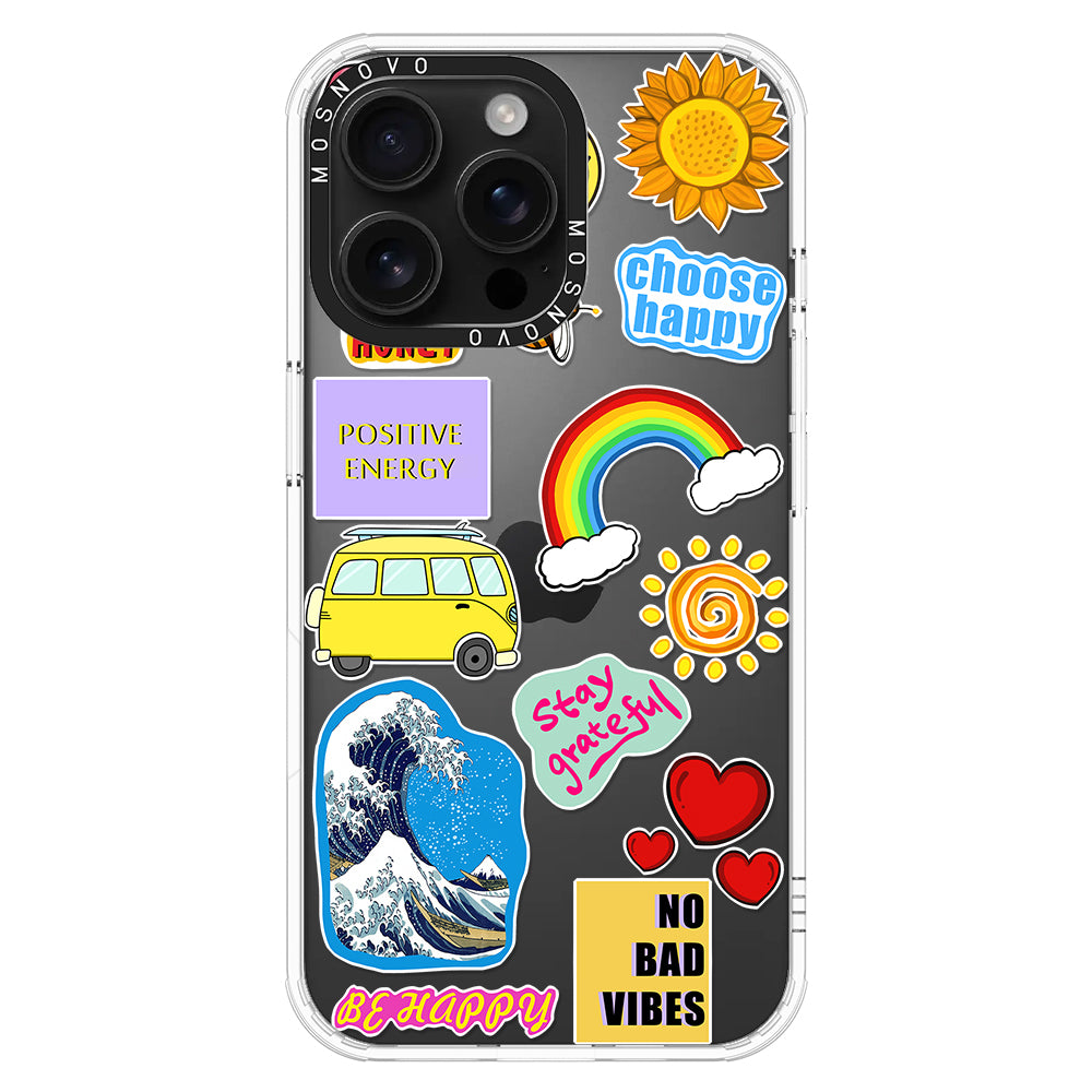 Happy Vibes Phone Case - iPhone 16 Pro Max Case - MOSNOVO